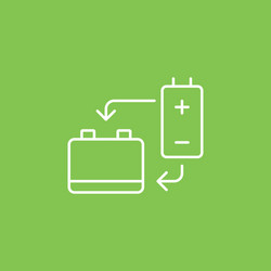 battery energy eco icon - simple element from ui vector