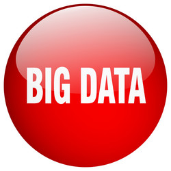 big data red round gel isolated push button vector image