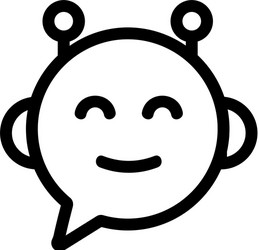 chat bot icon isolated contour symbol vector image