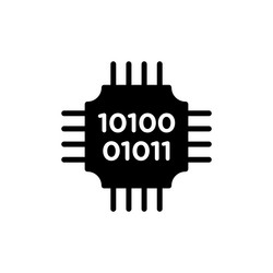 computation icon set cloud server processor vector image
