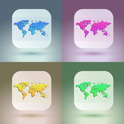 flat map icon for application on soft background vector image