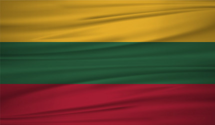 lithuania flag of blowig vector