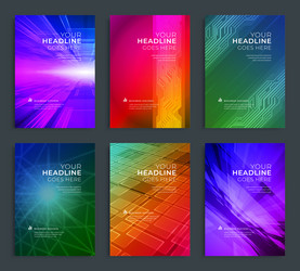 modern abstract annual report flyer design vector image