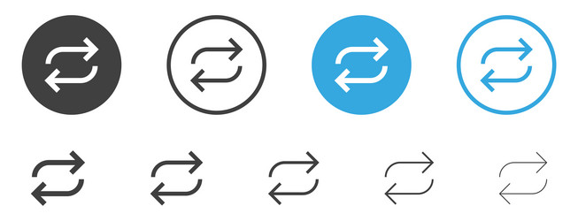 refresh icon repeat and reload arrow symbol vector image