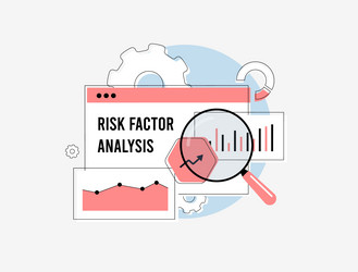 risk factor analysis and prediction model vector image