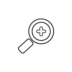 simple web line icon in zoom vector image