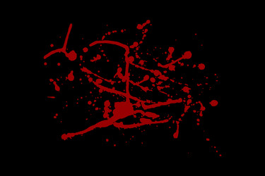 abstract blood red splatter isolated on black vector