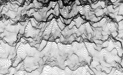 array with dynamic particles 3d grid surface vector image