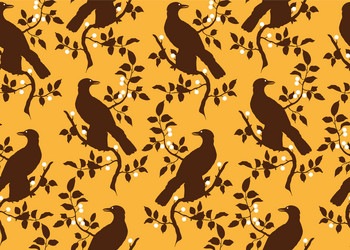 Branch Bird Pattern vector image