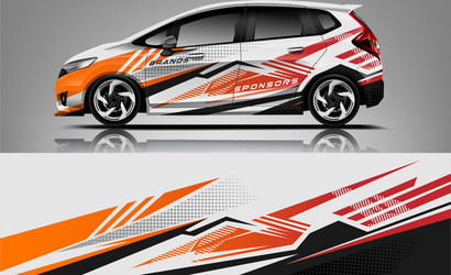 car decal wrap design graphic abstract stripe Vector Image