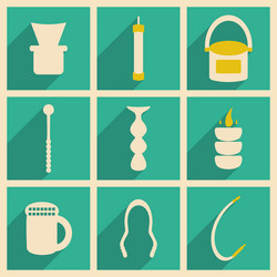 flat with shadow concept and mobile application vector image