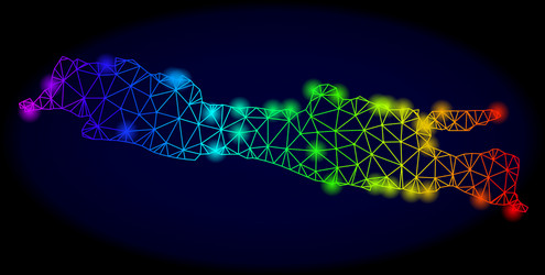 polygonal 2d spectrum mesh map of java vector image