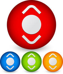 scroll button up down in one symbol vector image