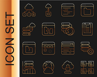 set line hierarchy organogram chart server vector image