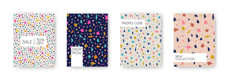 set with modern abstract design templates vector image
