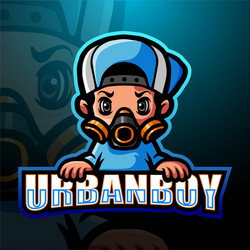 urban boy mascot esport logo design Vector Image