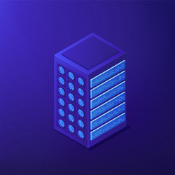 isometric proxy server and ip concept vector image