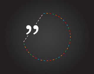 quotation marks with thin line speech vector image