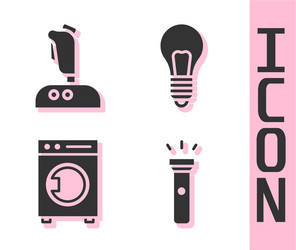 set flashlight joystick for arcade machine vector image
