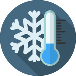 thermometer with snowflake vector