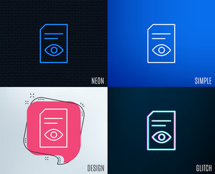 view document line icon open file sign vector image