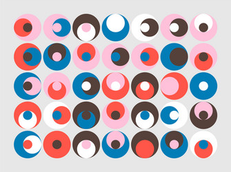 abstract circles geometric pattern design vector image