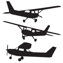 Airplane Silhouette Collection Vector Image