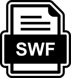 swf file document icon vector image
