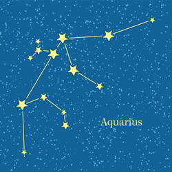 aquarius zodiac sign symbol horoscope vector