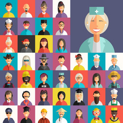 flat design colorful background different vector image