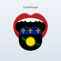 guadeloupe language abstract human tongue vector