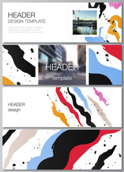 Layout headers banner design templates vector