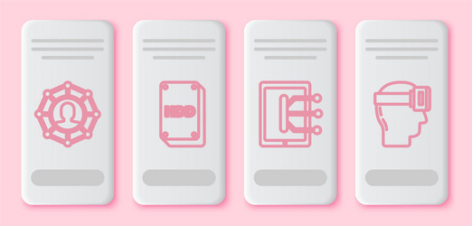 set line project team base hard disk drive hdd vector image