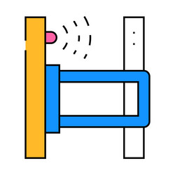 bounding frame with sensor icon color vector image