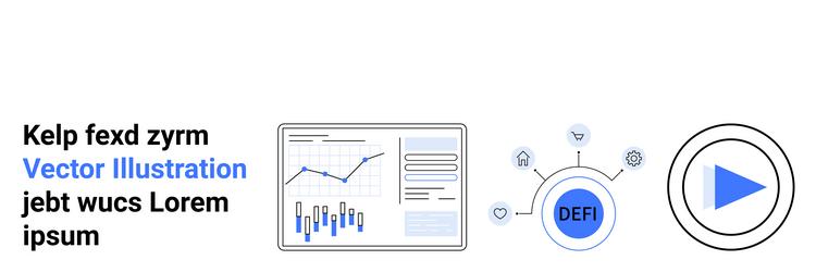 business data analytics defi processes and start vector image