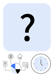 decision-making concept with question mark pie vector image
