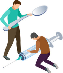 Drugs addiction concept Royalty Free Vector Image