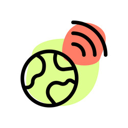 global level expansion of wireless network vector image