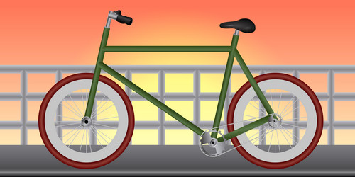 Isolated classic bicycle Royalty Free Vector Image