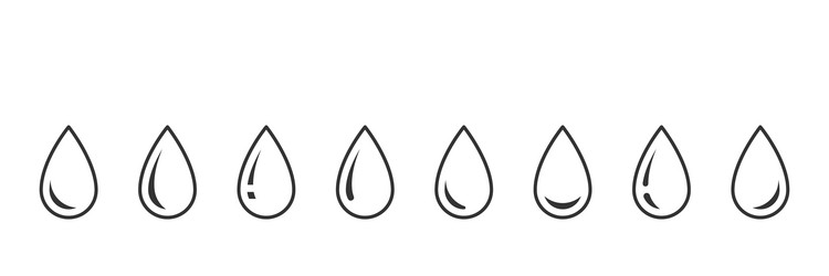 Water drops energy drop shape Royalty Free Vector Image