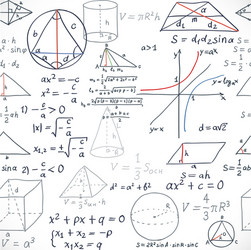 Geometry Formulas Pattern vector image