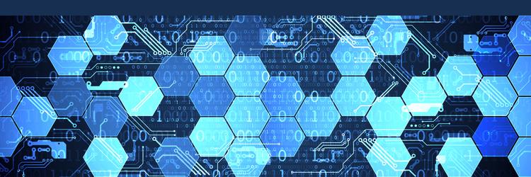 Hexagon Tech Gradient Background vector image