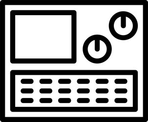 machine control panel linear style icon design vector image