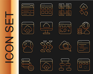 set line loading data window software network vector image
