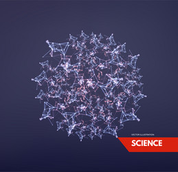 sphere 3d connection structure technology vector image