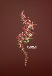 3d connection structure futuristic element design vector image