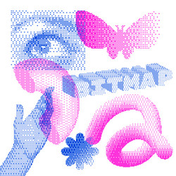 abstract y2k graphic design 3d forms elements set vector image
