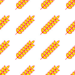 background and pattern with ears of wheat vector image