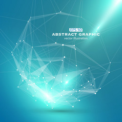 dot line and surface consisting of abstract vector image
