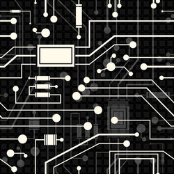 Blue circuit board background Royalty Free Vector Image
